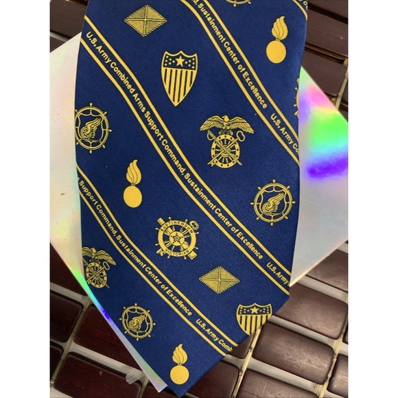 Other - Army Blue Service Uniform Style Tie NEW With The Tags Jardine Collection Silk‎